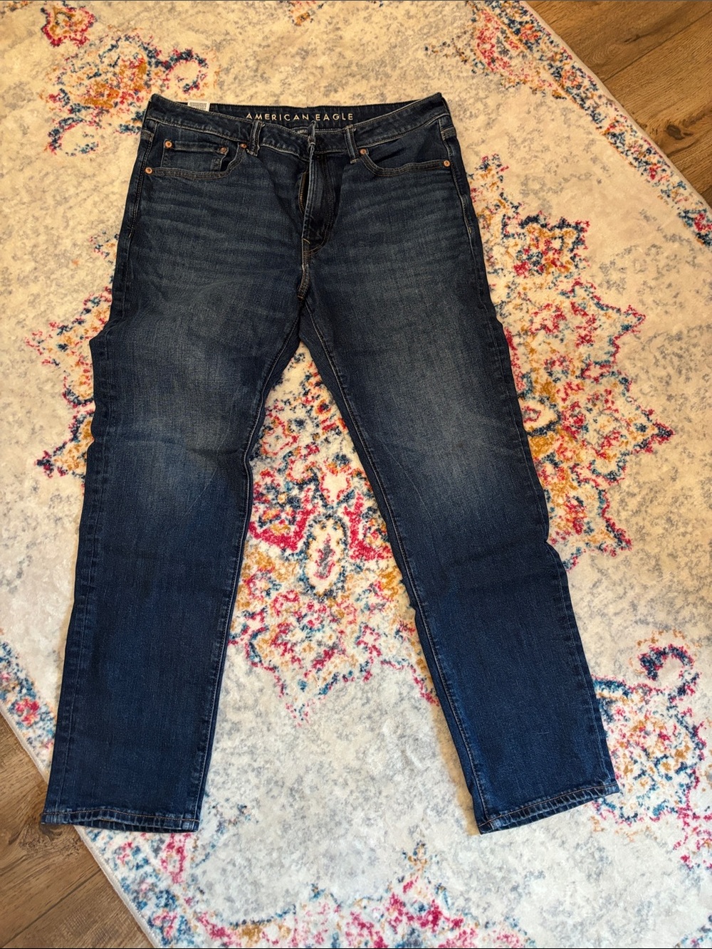 American Eagle Outfitters Men’s Dark Blue Straight Jeans
